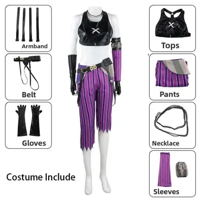 Image de Costume Jinx Cosplay - Tenue Officielle pour Femmes