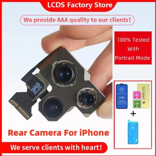 Bild von Haupt-Rückfahrkamera für iPhone 11, 12, 13, 14, 15 Pro Max – Ersatzkamera mit Portraitmodus und Hochleistungs-Objektiv