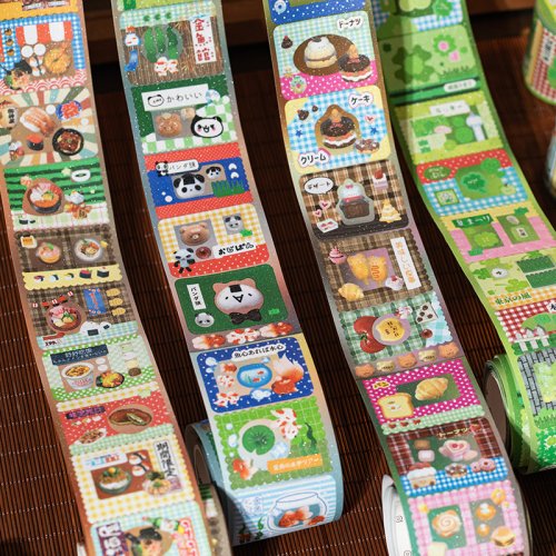 Afbeelding van 2 meter rol retro Japanse briefpapier tape – creatieve DIY handboek, scrapbooking, stickers, planner en decoratieve collage accessoires