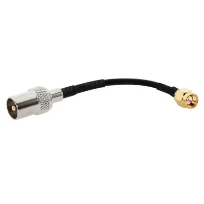Image de Câble RF RG174 20cm - Adaptateur SMA Femelle à Prise TV Mâle/Femelle
