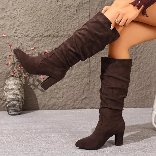 Image de Bottes Courtes à Talons Hauts - Style Élégant & Confort