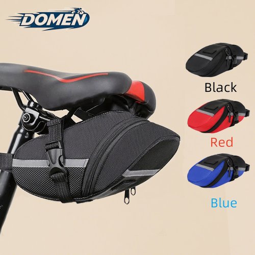 Bild von Wasserdichte Fahrrad-Satteltasche mit Reflektoren – Universelle Hintertasche für MTB und Outdoor-Fahrräder, robustes Zubehör für sichere Fahrten