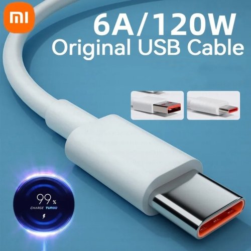 Zdjęcie Oryginalna ładowarka sieciowa Xiaomi 6A USB Type-C 120W Turbo – szybkie ładowanie dla Xiaomi Mi 13, 12, 11, 10 Pro, Ultra, Poco X3, Redmi Note K50, K40 i innych modeli