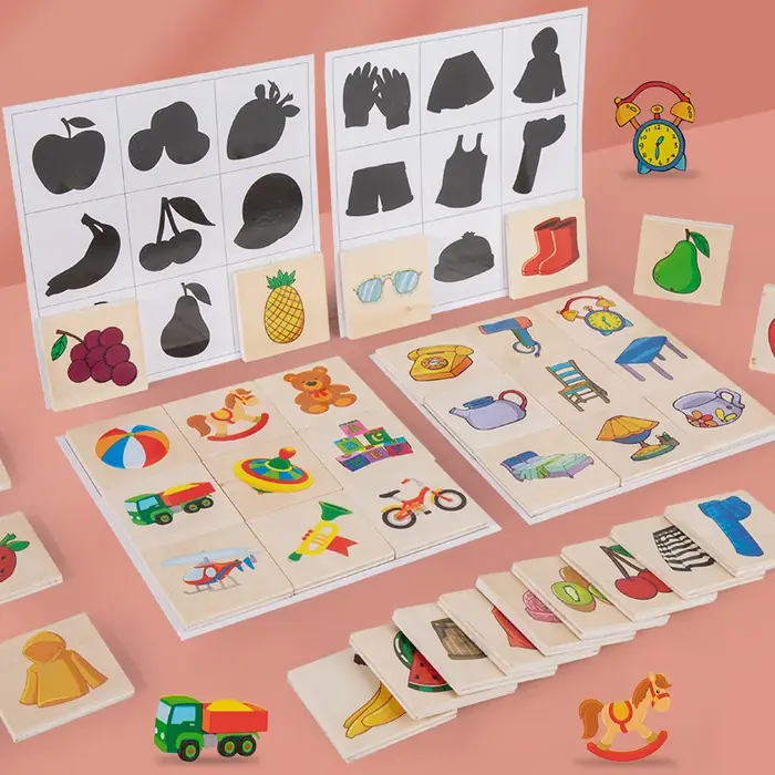 Image de Jeu Montessori En Bois - Puzzle Ombres et Formes