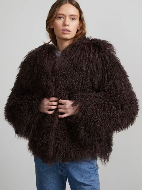 Manteau en Fourrure Mongole - Élégant & Chaud