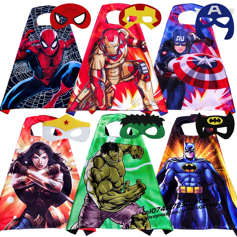Zdjęcie Kostium Cosplay z Kapturem i Maseczką – Superbohaterowie Marvel, Spider-Man, Batman, Frozen, Disney – Idealny Prezent dla Dziecka na Imprezę Karnawałową
