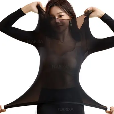 Image de Ensemble Thermique Femme Sans Couture - 2 Pièces