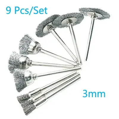 Image de 9 Brosses Métalliques pour Meuleuse - Nettoyage et Polissage
