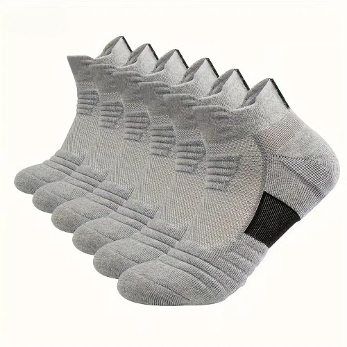 Bild von 6er-Pack Sport-Socken für Herren und Damen – Kurze Röhrensocken in Schwarz für Laufen, Fitness, Basketball und Alltag
