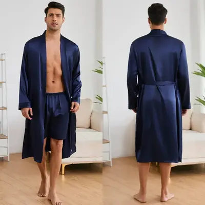 Image de Pyjama Homme Satin Léopard - Ensemble Luxueux & Séduisant