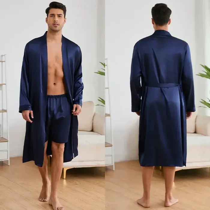 Image de Pyjama Homme Satin Léopard - Ensemble Luxueux & Séduisant