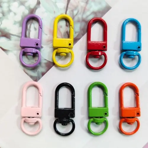 Image de Mousquetons Colorés - 10/50 Pièces pour Porte-Clés et Bricolage