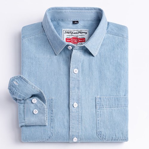 Image de Chemise Denim Homme - Style Classique & Confortable