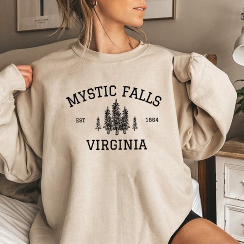 Afbeelding van Mystic Falls Virginia Sweatshirt met Vampierthema - Salvatore Brothers Hoodie voor Mannen en Vrouwen, Casual Trui met Lange Mouwen