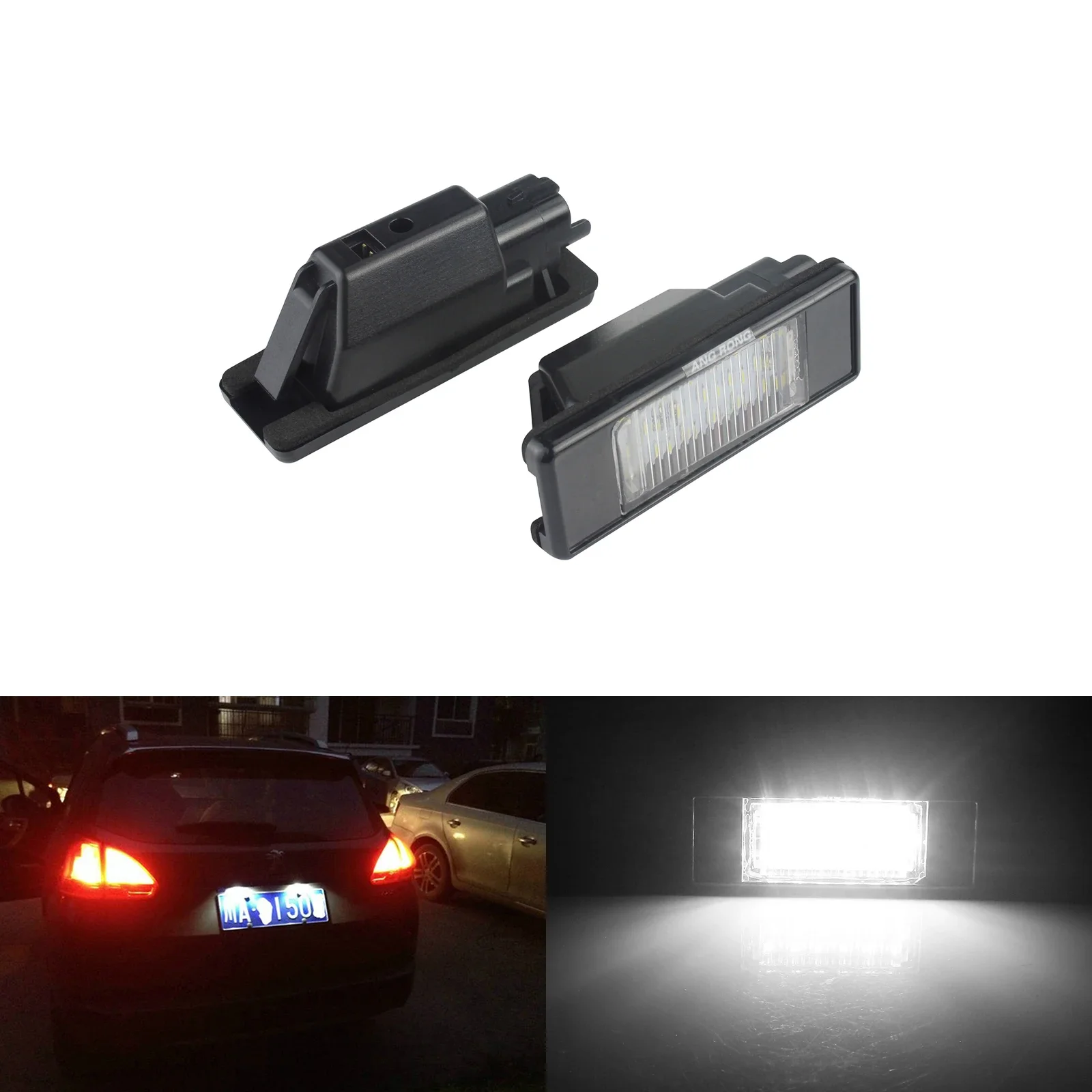 Imagen de Luz LED de Matrícula CANBUS 2x para Citroën Berlingo, C2, C3, C4, C5, C6, C8 y DS3 - Alta Potencia y Sin Errores