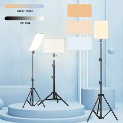 Image de Lampe LED Pro pour Vidéo & Photo - Éclairage Studio avec Trépied