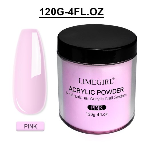 Image de Poudre Acrylique 120g - Rose Clair, Blanc & 3 Couleurs pour Nail Art