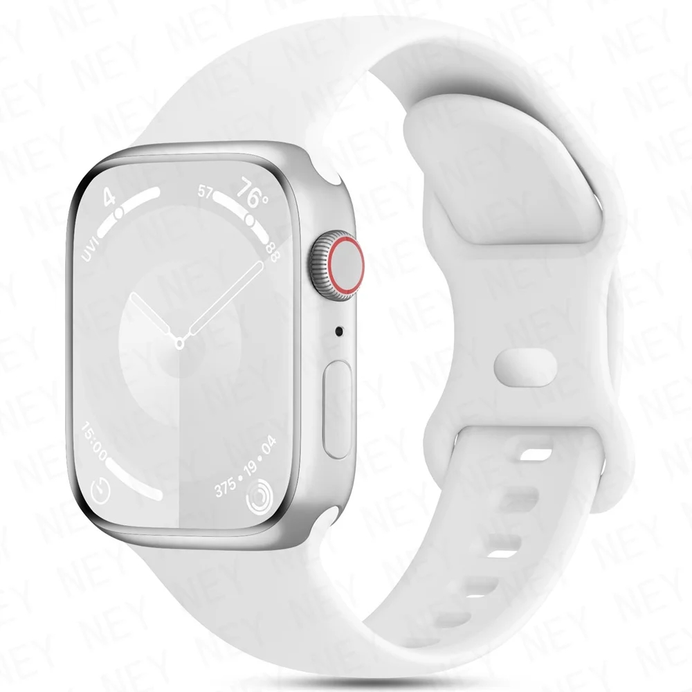 Imagen de Correas de reloj para Apple Watch, pulsera de silicona de 46mm, 44mm, 40mm, 45mm, 41mm, 42-38mm, serie iwatch 10, 8, 7, se 4, 5, 6, 9, ultra 2, 49mm