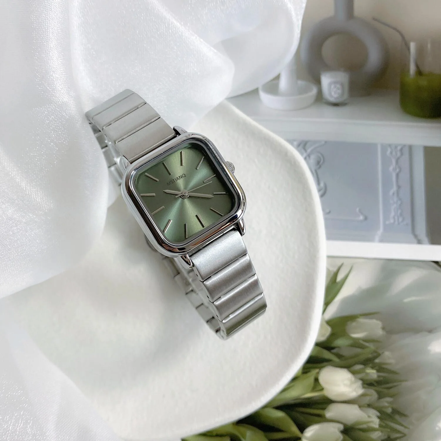 Imagen de Reloj de Lujo para Mujer con Correa de Acero