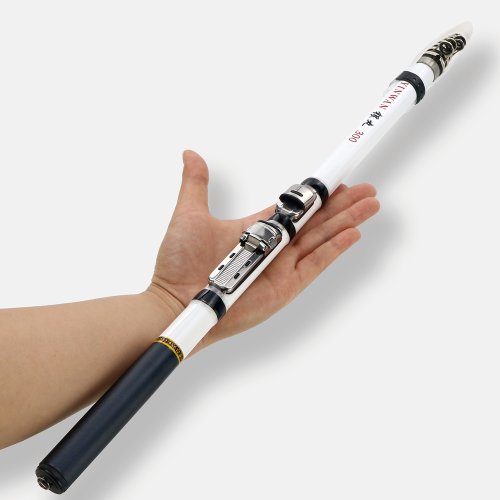 Image of Ultra-Compact Telescopic Fishing Rod – Carbon Fiber Travel Spinning Rod for Carp, Fly & Feeder Fishing (1.5m to 3m Adjustable Length)
