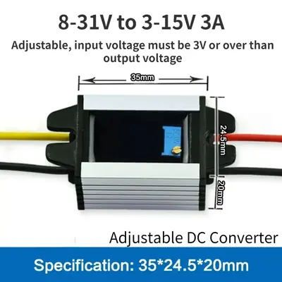 Image de Convertisseur DC-DC 12V/24V vers 5V, 3.3V, 3.7V, 4.2V, 6V, 7.5V, 9V