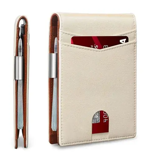 Image de Portefeuille Homme RFID Cuir & Carbone - Minimaliste et Élégant