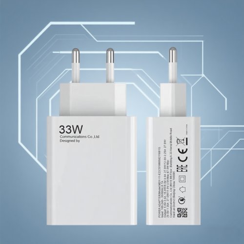 Afbeelding van Originele Xiaomi 33 W Turbo Super Fast Charger EU/US Adapter Voor Mi 11 10 Lite 5G Poco X3 M4 Pro Redmi Poco Smart Telefoon