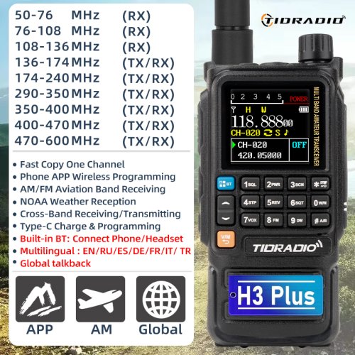 Imagen de Walkie Talkie Tidradio H3: Comunicación Inalámbrica de Larga Distancia