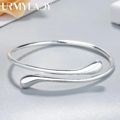 Image de Bracelet Argent Sterling 925 - Gouttelettes d'Eau Élégantes