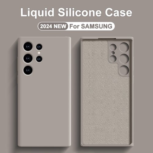 Immagine di Custodia antiurto in silicone liquido per Samsung Galaxy S24 S23 S22 S21 S25 Ultra A55 A54 A34 A14 A53 A52 Accessori Cover posteriore morbida e carina