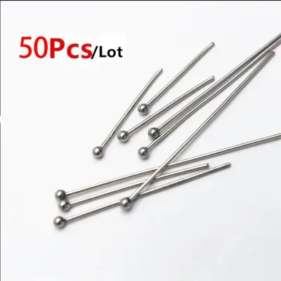Image de Épingles à Tête en Acier Inoxydable Doré & Argenté - 22mm, 25mm, 30mm