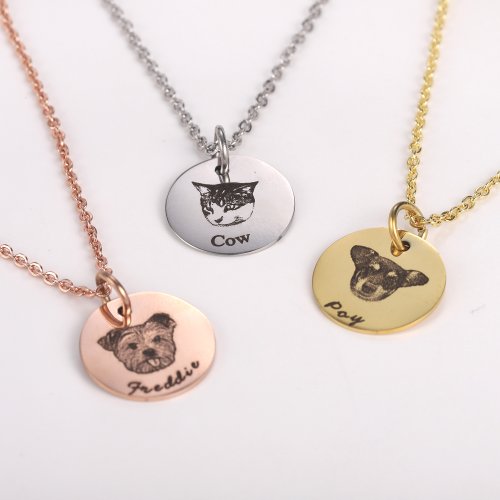Image de Collier Photo Chat Personnalisé - Bijou Émouvant pour Maman