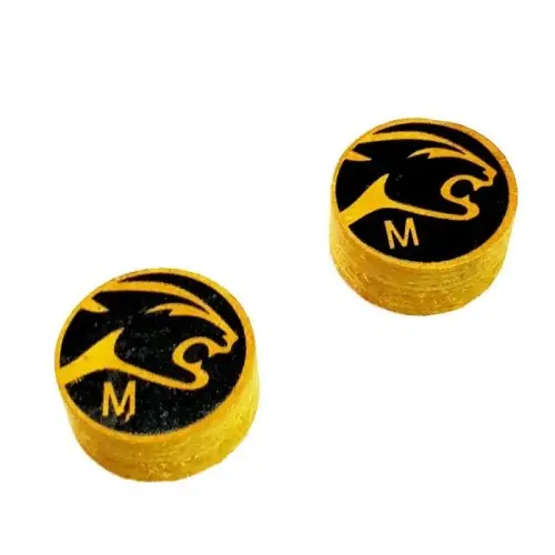 Image de Pointes de Queue de Billard 14mm - Lot de 2 en Cuir de Porc