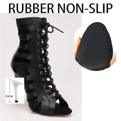 Image de Chaussures de Danse Noires à Talons Aiguilles - Style Élégant & Performance