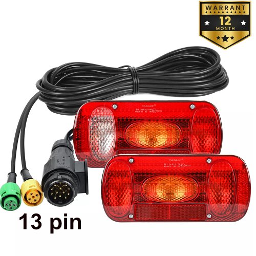 Immagine di Cavo di Collegamento per Fanale Posteriore 12V con Spina a 13 Pini – Set da 2 Pezzi per Auto, Camion, Rimorchio, Caravan e Van