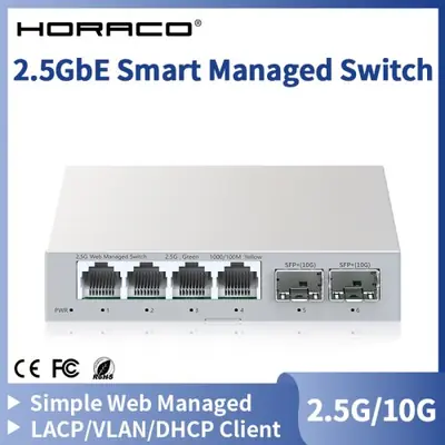 Image de Commutateur Ethernet Géré 4 Ports RJ45 + 2 SFP 10G