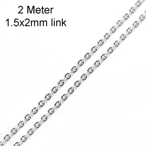 Image de Chaîne Acier Inoxydable 10m - Maillons Or & Argent