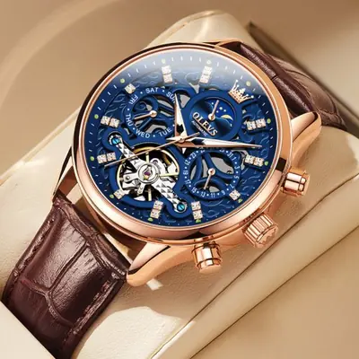 Image de Montre Homme Mécanique Automatique avec Phase de Lune