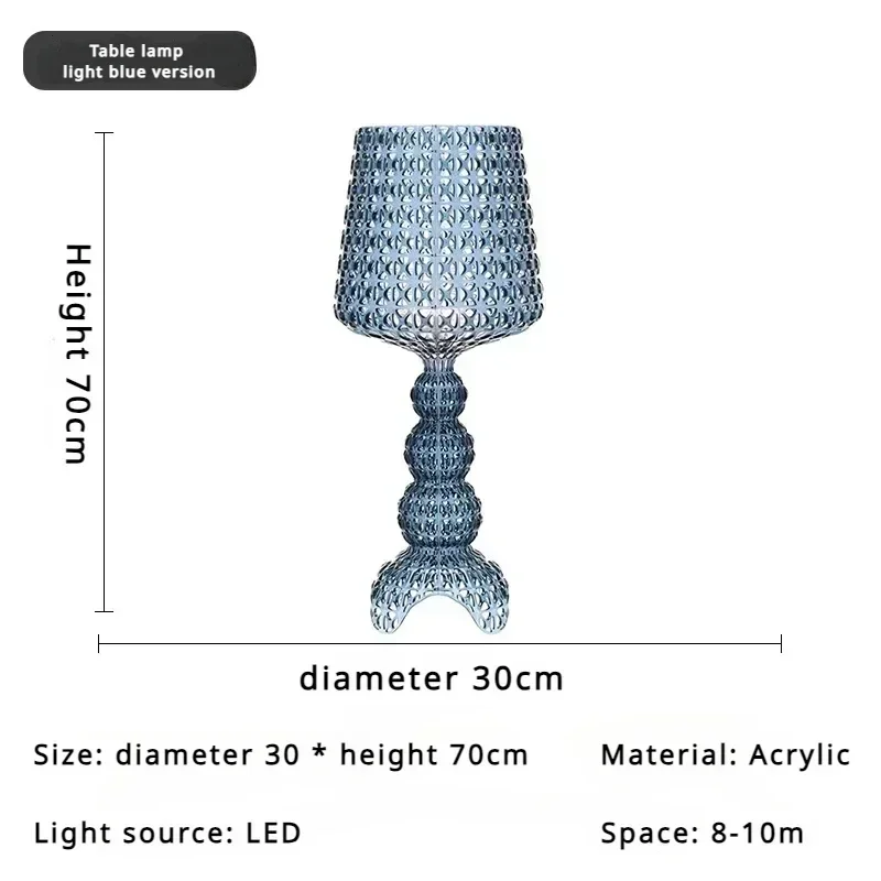 D30 H70 cm lichtblauw