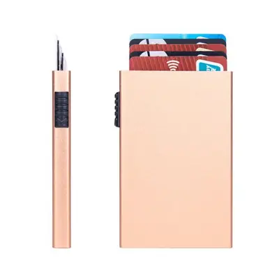 Image de Portefeuille Minimaliste en Aluminium - Élégant & Pratique
