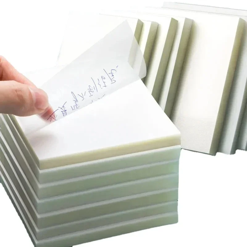 Imagen de Bloc de Notas Transparente con 50 Hojas Autoadhesivas Impermeables para Oficina y Escuela