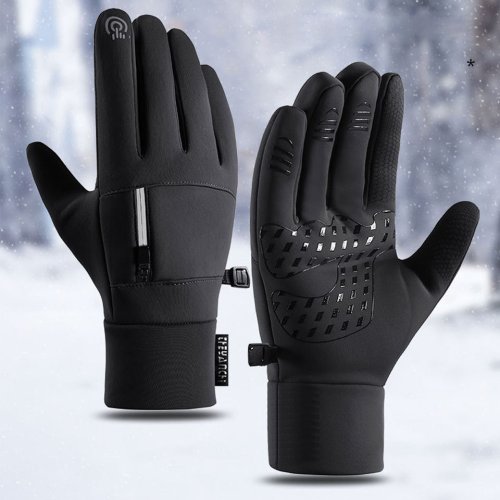 Afbeelding van Winterwarmte en Comfort: Winddichte, Waterdichte Touchscreen Handschoenen voor Buitensporten zoals Hardlopen, Fietsen, Vissen en Skiën