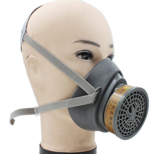 Image of New Gas Dust Mask Chemical Gas Respirator Face Mask Carbon Filtering Cartridge For Spraying Painting Industrial Work Safety