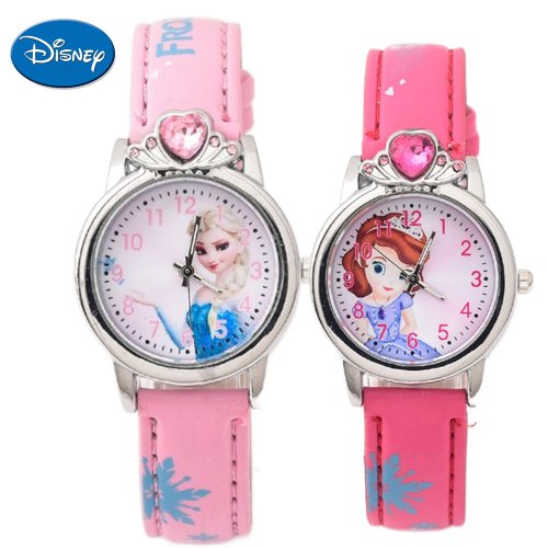 Immagine di Orologio da Polso per Bambini Disney Frozen Elsa Principessa - Orologio al Quarzo Luminoso, Impermeabile e con Corona, Ideale per Studenti e Adolescenti