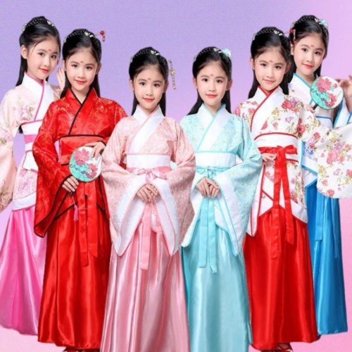 Afbeelding van Traditionele Hanfu Kostuum voor Meisjes - Vintage Chinese Kleding
