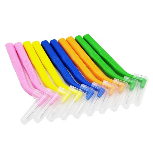Imagen de Cepillo Interdental de 20 Piezas para Ortodonzia: Herramienta de Limpieza Dental Suave y Portátil con Cubierta Antipolvo