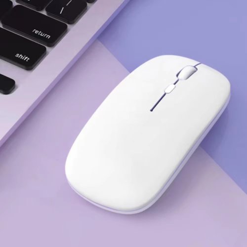 Imagen de Ratón Bluetooth silencioso Marcaron ordenador portátil ratón óptico inalámbrico para iPad Samsung tableta ratones universales silenciosos