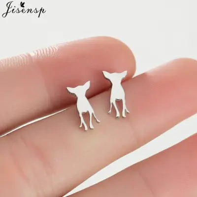 Image de Boucles d'oreilles animaux minimalistes en acier inoxydable