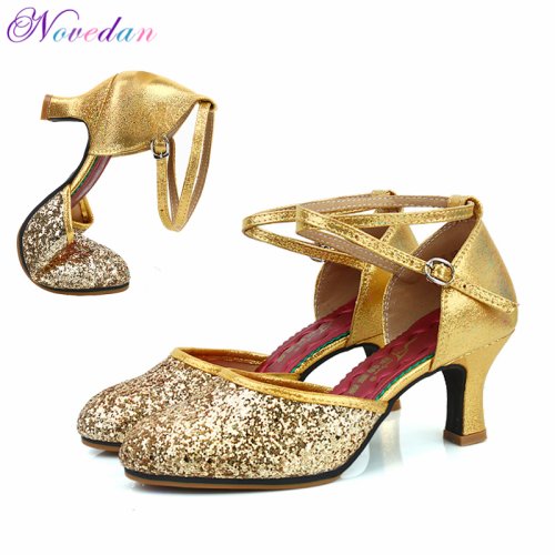 Image of Women Professional Soft Rubber Sole Outdoor Indoor Closed Toe Modern/ Samba/ Tango/ Ballroom/ Salsa/ Latin Dance Shoes
