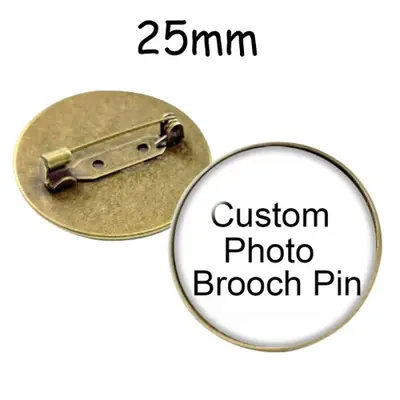 Image de Broche Personnalisée en Verre Cabochon - Cadeau Unique